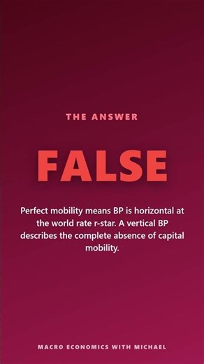 IS-LM Quiz #24: True or False? · Mundell-Fleming #Shorts