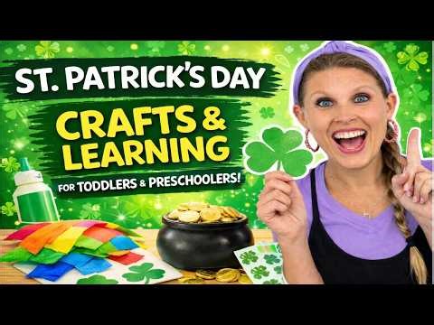 St. Patrick’s Day Learning for Toddlers & Preschoolers 🍀 Mystery Box, Rainbow Craft & Clover Sorting
