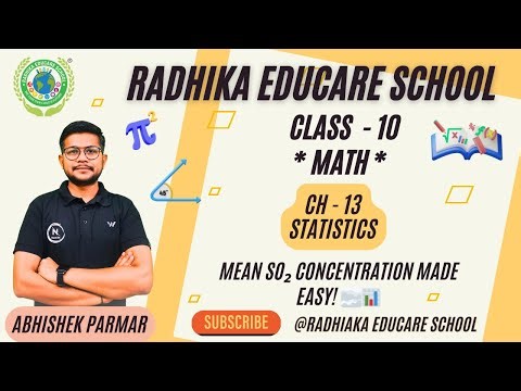 Find Mean SO₂ Concentration 🌫️ | Class 10 Math | Chapter 13 Statistics | Quick Solution