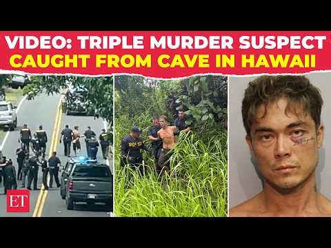 Hawaii manhunt ends dramatically after triple murder suspect found hiding inside cave on big island