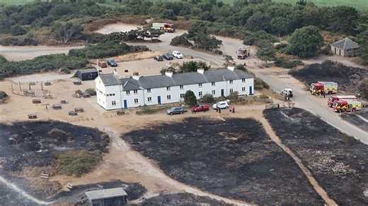 Voldemort star Ralph Fiennes' Suffolk home surrounded by wildfire
