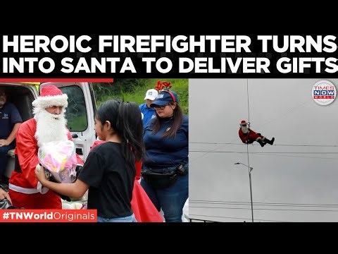 WATCH: Santa On A Bridge, 79-Year-Old Firefighter Spreads Christmas Cheer | CHRISTMAS CELEBRATIONS