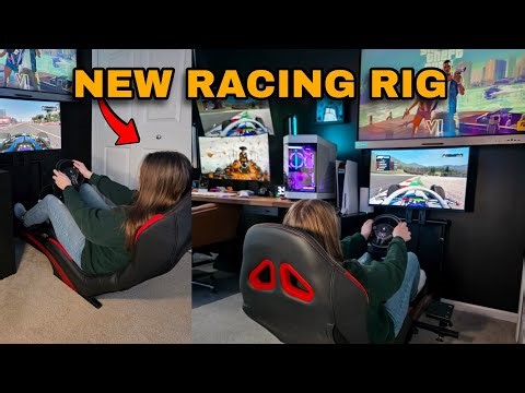 DOES THIS AFFORDABLE RACING RIG HOLD UP!? - RACGTING Racing Cockpit W/ TV Monitor Stand REVIEW