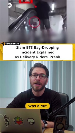 Delivery Riders Explain Controversial Siam BTS Bag-Dropping Prank