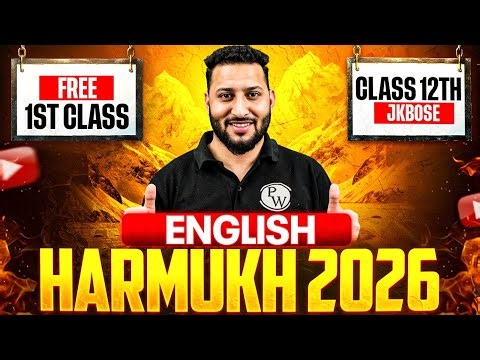 HARMUKH 2026 💥 1st Free Class | JKBOSE Class 12th ENGLISH ⚡️ | Hussain Sir | JKBOSE Wallah