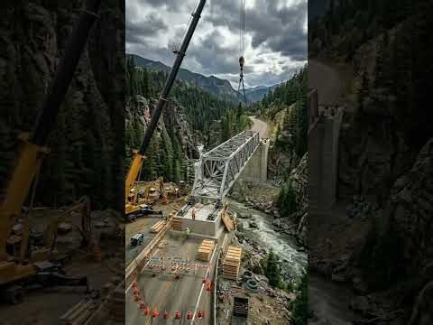 An AI simulation of the handling of a bridge collapse caused by a flash flood.