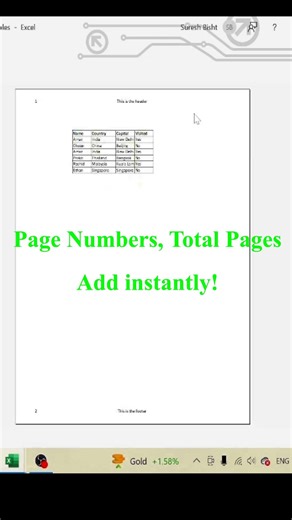 Easiest Way to Add Headers & Footers in Excel