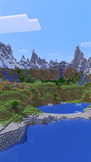 Minecraft Mountain Valley Seed With Two Villages!