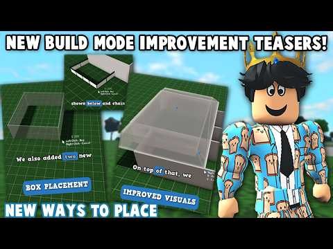 NEW BLOXBURG BUILD MODE IMPROVEMENTS TEASER! BOX WALL TOOL AND VISUAL UPDATES