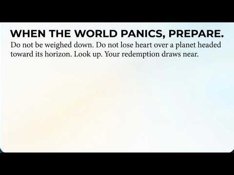 FUTURE PANIC ATTACKS PORTRAYED BY CHRIST--The Time That Will Fill Men's Hearts With Fear