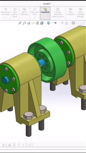 FLYWHEEL MOUNTING ASSEMBLY | ENGINEER MUST WATCH SOLIDWORK PART AND ASSEMBLY DESIGN #solidworks
