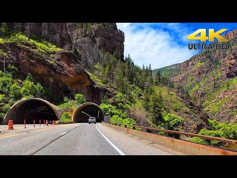 Driving to Glenwood Springs through Glenwood Canyon Colorado | Complete 4K Scenic Drive
