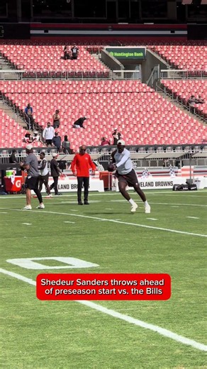 #Browns Shedeur Sanders throws ahead of preseason start vs. the #Bills