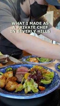 This is what I made as a private chef in Beverly Hills. filet mignon. Salad with citrus-mustard vin.