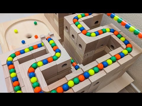 Marble Run Race ☆ HABA Slope + Cuboro + Bornelund Quadrilla + Transparent pipe