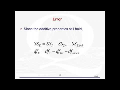 Randomized Complete Block Designs