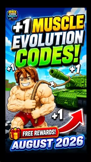 🔥 +1 Muscle Evolution Codes (August 2026) — NEW Working Codes #roblox #codes