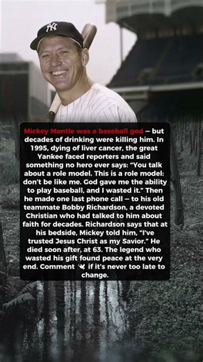Mickey Mantle’s Last Message to America Broke Everyone’s Heart