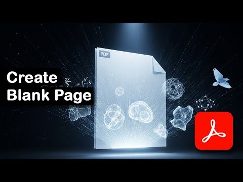 How to easily create a blank page in Adobe Acrobat Pro DC