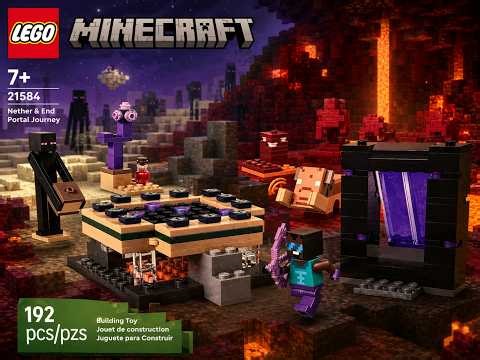 Let's Build Series: Lego Minecraft| Nether & End Portal Journey| 21584| #lego #minecraft
