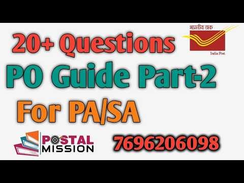 20+Questions/PO Guide Part-2/GDS to MTS/PM/MG/PA/SA‪@PostalMission‬ ​