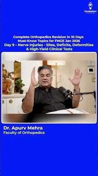 Complete Orthopedics Revision in 10 Days | Day 9 Upper Limb Trauma & Nerve Correlation