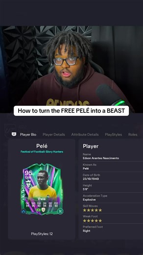 How to turn the FREE PELÉ into a CRAZY CARD! 🇧🇷 🌍 💫 #pele #pathtoglory #gloryhunters #fc26 #fyp