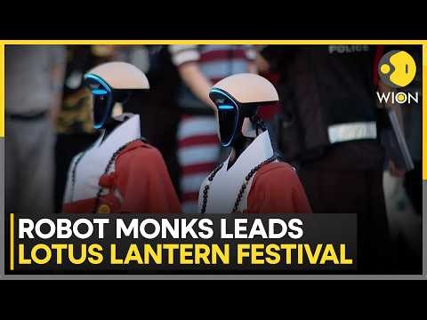 Robot Monks Lead Lotus Lantern Festival Celebrations | WION NEWS
