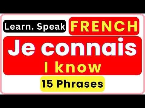 🇫🇷 15 Easy French Sentences - “Je connais” | French for Beginners #learnfrench #frenchforbeginners