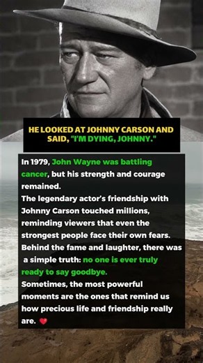 HE LOOKED AT JOHNNY CARSON AND SAID, “I’M DYING, JOHNNY.” 💔