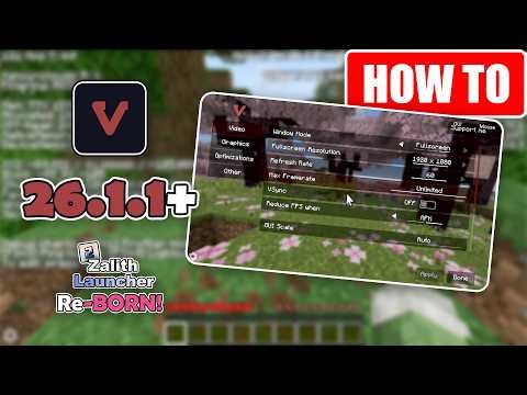 Vulkan Mod 26.1.1 Setup Guide With Zalith Launcher