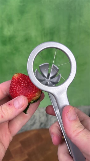 Strawberry vs Egg Slicer: Satisfying ASMR Comparison