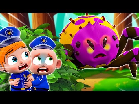 Una Araña Gigante | Canción de la Policía | Canciones infantiles para Niños | Little PIB Infantiles