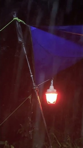 Surviving the Storm: Epic Tent Camping in Pouring Rain! #shorts