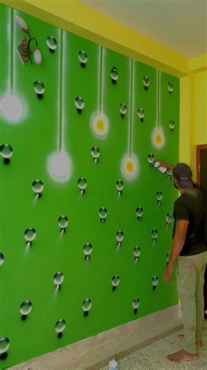 Bubbles 🫧 3d spray wall painting design #shorts #trending #painting