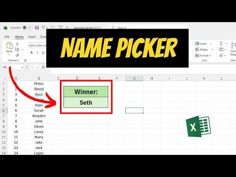 How to Create a Random Name Picker in Excel