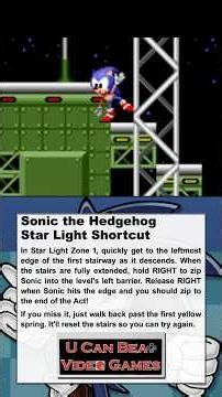 U Can Beat Video Games - Sonic the Hedgehog - Star Light Shortcut