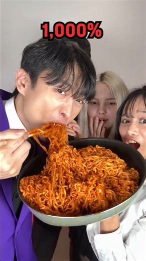 1,000% Fire Noodles Challenge 🔥 🍜