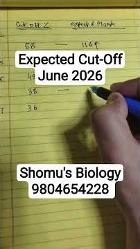 CSIR NET life science cut off June 2026 by Shomu's Biology | JRF cut off
