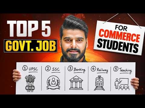 Top 5 Government Jobs for Commerce Students 😱🔥| Commerce Career Options Government Jobs
