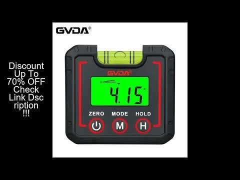 GVDA Digital Protractor Inclinometer 360° High Precision Goniometer Electronic Level Box Angle Finde