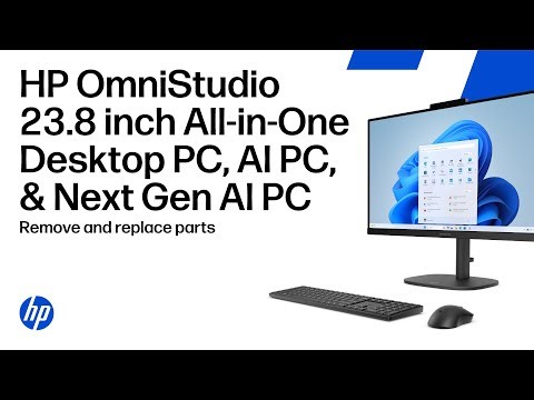 Remove and replace parts | HP OmniStudio 23.8 inch All-in-One Desktop PC, AI PC, & Next Gen AI PC