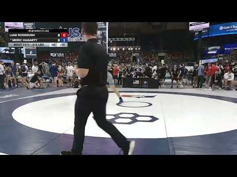 215 lbs 16U Boys 5th Place Match - USMC Junior Nationals | Liam Rodebush vs Meric Hagarty