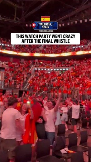 Spain securing its second Men's FIFA World Cup title had this arena in Valencia going wild 🇪🇸
