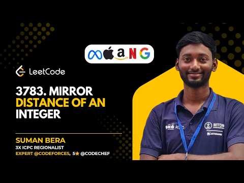 LeetCode Daily 3783 | Mirror Distance of an Integer | Easy Solution