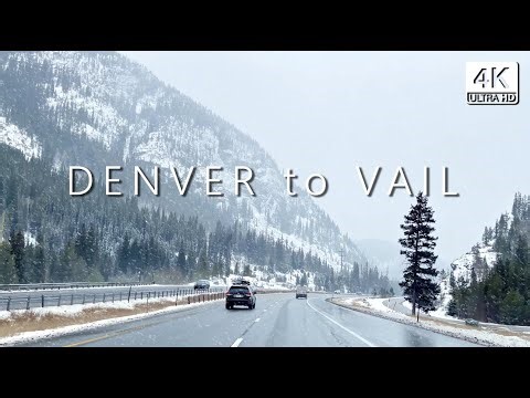 Denver to Vail Colorado - Winter Scenic Road Trip Through the Rockies 4K