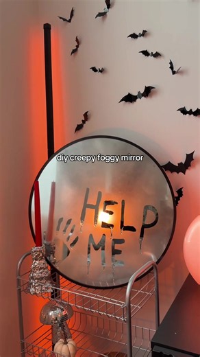 DIY Creepy Foggy Mirror — Easy Halloween Room Decor