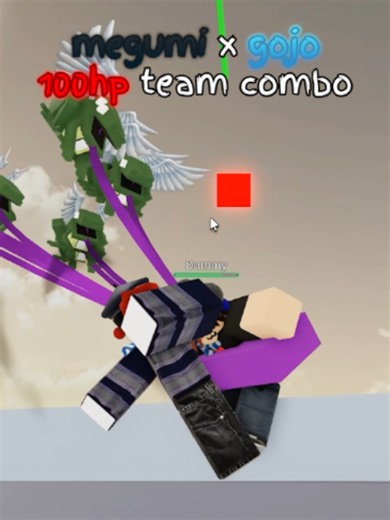 insae megumi gojo 100hp team combo jjs #jjk #jjs #jujutsushenanigans #jujutsukaisen #roblox