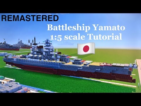 Minecraft IJN Yamato 1:5 scale Tutorial | Yamato-class battleship