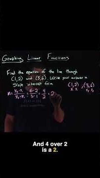 Equation of a Line from Two Points (Easy Method) #shorts